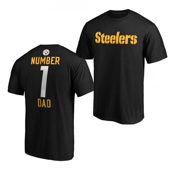 2020 Father's Day T-Shirt Black Pittsburgh Steelers