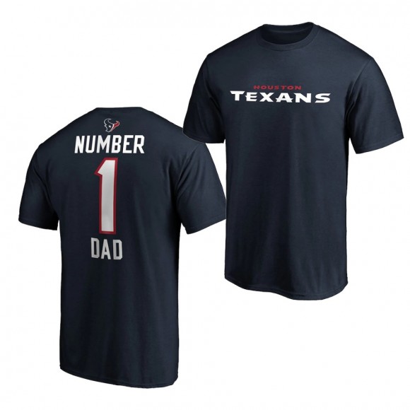 2020 Father's Day T-Shirt Navy Houston Texans