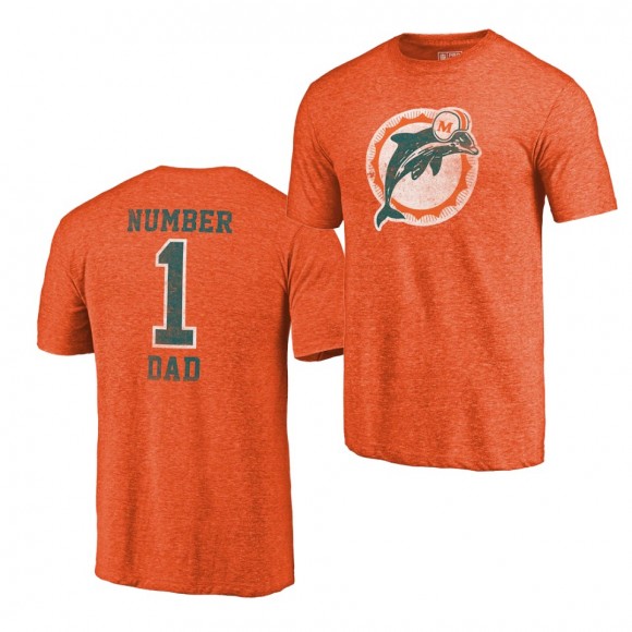 2020 Father's Day T-shirt Dolphins Orange