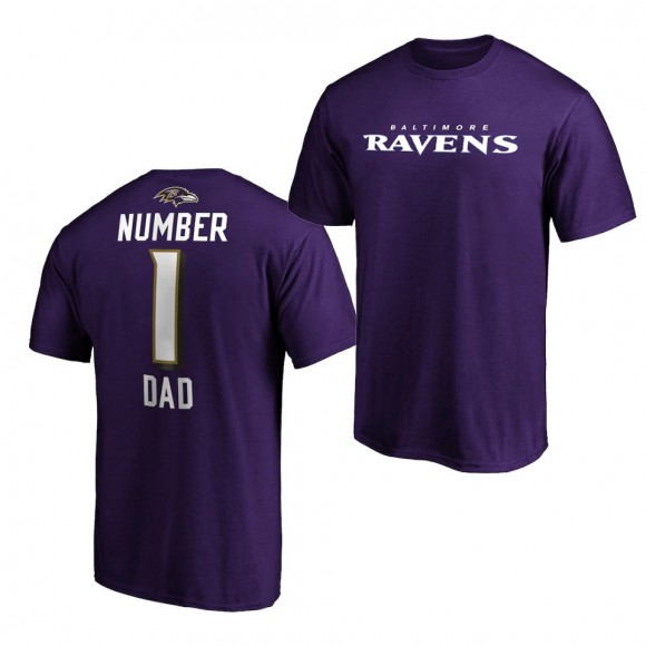 2020 Father's Day T-Shirt Purple Baltimore Ravens