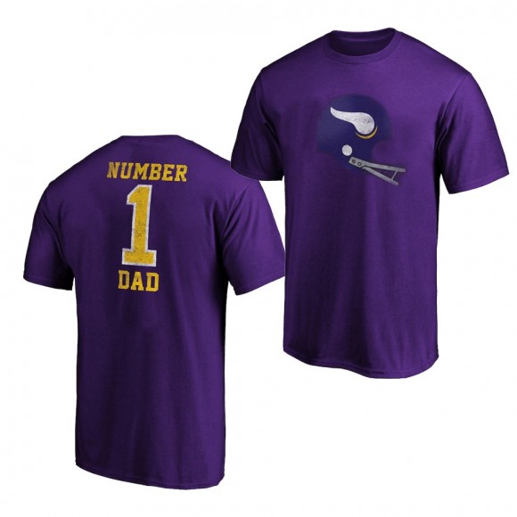 2020 Father's Day T-Shirt Vikings Purple Retro