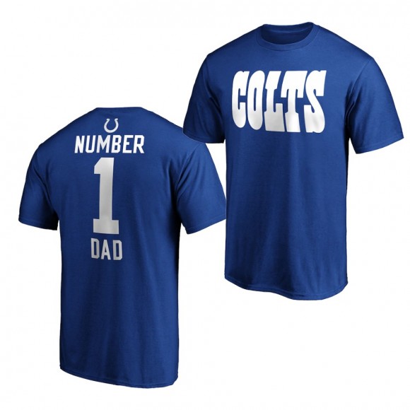 2020 Father's Day T-Shirt Royal Indianapolis Colts