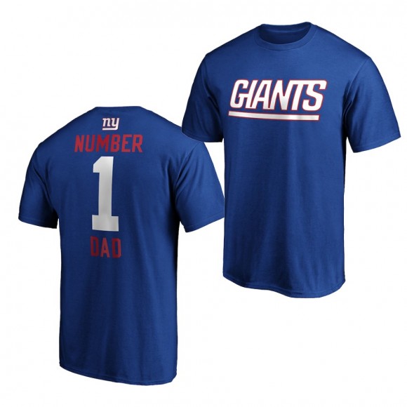 2020 Father's Day T-Shirt Royal New York Giants