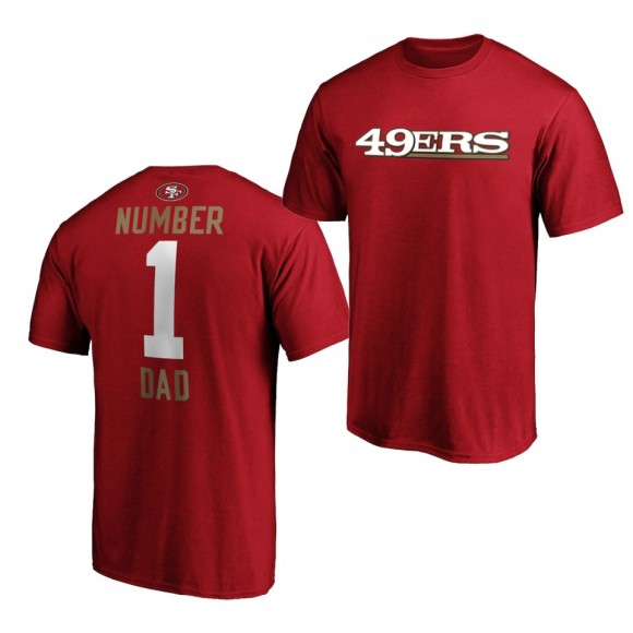 2020 Father's Day T-Shirt Scarlet San Francisco 49ers