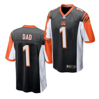 Bengals 2021 Fathers Day Jersey #1 Dad Black Game