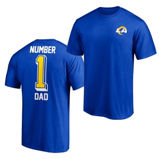 Rams 2021 Fathers Day T-Shirt Number 1 Dad Royal
