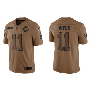 2023 Salute To Service Veterans Brandon Aiyuk 49ers Brown Jersey