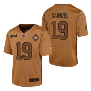 2023 Salute To Service Veterans Deebo Samuel 49ers Brown Youth Jersey