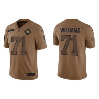 2023 Salute To Service Veterans Trent Williams 49ers Brown Jersey