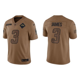 2023 Salute To Service Veterans Derwin James Chargers Brown Jersey