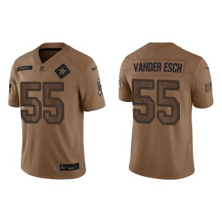 2023 Salute To Service Veterans Leighton Vander Esch Cowboys Brown Jersey