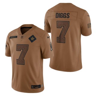 2023 Salute To Service Veterans Trevon Diggs Cowboys Brown Jersey