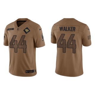 2023 Salute To Service Veterans Travon Walker Jaguars Brown Jersey