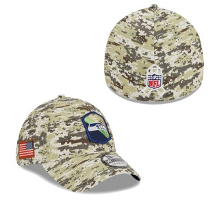 2023 Salute To Service Veterans Seahawks Camo Flex Hat