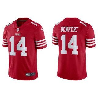 Men's San Francisco 49ers Kurt Benkert Scarlet Vapor Limited Jersey