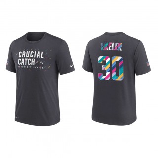Austin Ekeler Los Angeles Chargers Nike Charcoal 2021 NFL Crucial Catch Performance T-Shirt