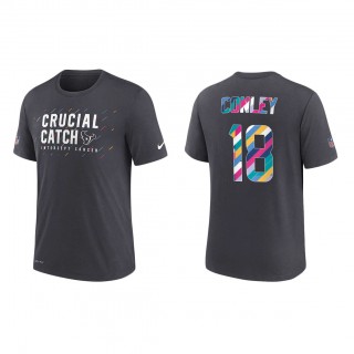 Chris Conley Houston Texans Nike Charcoal 2021 NFL Crucial Catch Performance T-Shirt