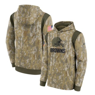 2021 Salute To Service Browns Camo Therma Performance Pullover Hoodie