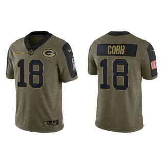 Men's Randall Cobb Green Bay Packers Olive 2021 Salute To Service Limited Jersey