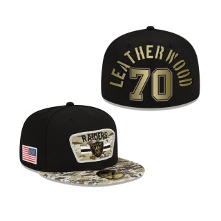 Men's Alex Leatherwood Las Vegas Raiders Black Camo 2021 Salute To Service 59FIFTY Fitted Hat