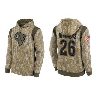 Men's Terrell Burgess Los Angeles Rams Camo 2021 Salute To Service Therma Hoodie