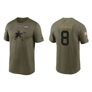 Men's Dallas Cowboys Troy Aikman Nike Olive 2021 Salute To Service Legend Performance T-Shirt
