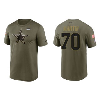 Men's Dallas Cowboys Zack Martin Nike Olive 2021 Salute To Service Legend Performance T-Shirt