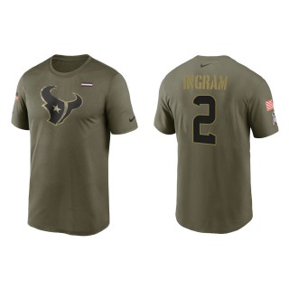 Men's Houston Texans Mark Ingram Nike Olive 2021 Salute To Service Legend Performance T-Shirt