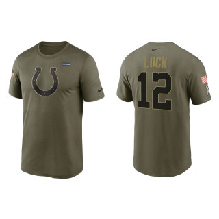 Men's Indianapolis Colts Andrew Luck Nike Olive 2021 Salute To Service Legend Performance T-Shirt