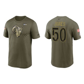 Men's Los Angeles Rams Ernest Jones Nike Olive 2021 Salute To Service Legend Performance T-Shirt