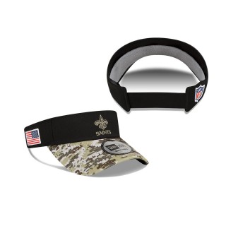 2021 Salute To Service Saints Black Camo Visor