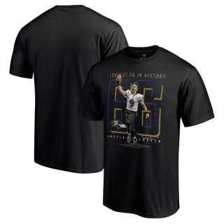 Ravens Justin Tucker Black Longest Field Goal T-Shirt