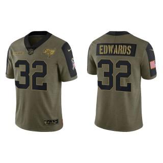 Men's Mike Edwards Tampa Bay Buccaneers Olive 2021 Salute To Service Limited Jersey
