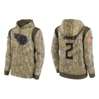 Men's Julio Jones Tennessee Titans Camo 2021 Salute To Service Therma Hoodie