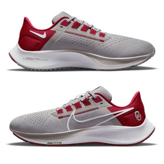 Unisex Oklahoma Sooners Nike Zoom Pegasus 38 Running Shoe Gray