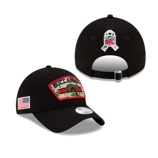 2021 Salute To Service Women's Buccaneers Black 9TWENTY Adjustable Hat