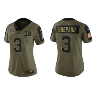 Women New York Giants Sterling Shepard Nike Olive Gold 2021 Salute To Service Limited Jersey