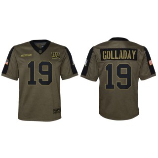Youth New York Giants Kenny Golladay Nike Olive 2021 Salute To Service Game Jersey