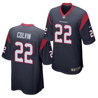 Men's Houston Texans Aaron Colvin #22 Game Jersey - Navy