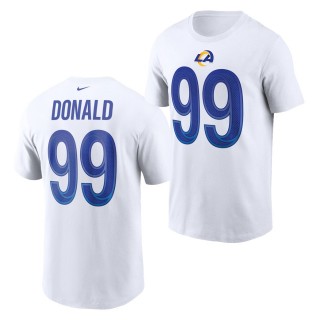 Aaron Donald Rams T-shirt White Name Number