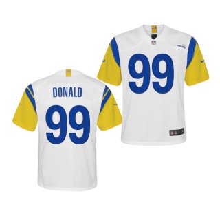 Youth Aaron Donald 2021 Game Jersey Rams White Modern Throwback