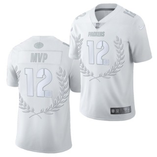 Aaron Rodgers 2020 NFL MVP Packers White Jersey