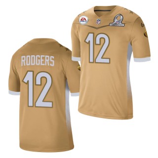 Aaron Rodgers 2021 NFC Pro Bowl Game Jersey Packers Gold