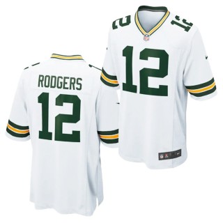Aaron Rodgers Packers Jersey White Game