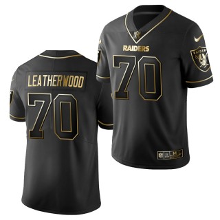 Alex Leatherwood Golden Limited Jersey Raiders Black