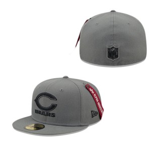 Alpha Industries X Chicago Bears Gray 59FIFTY Fitted Hat