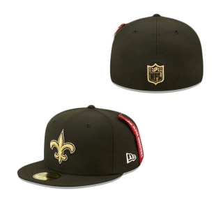 Alpha Industries X New Orleans Saints 59FIFTY Fitted Hat