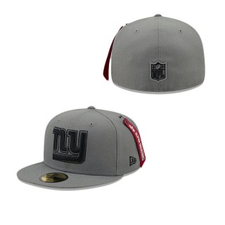 Alpha Industries X New York Giants Gray 59FIFTY Fitted Hat