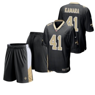 Alvin Kamara Jersey Suit Saints Game Black Shorts