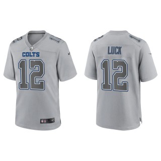 Andrew Luck Men's Indianapolis Colts Gray Atmosphere Fashion Game Jersey